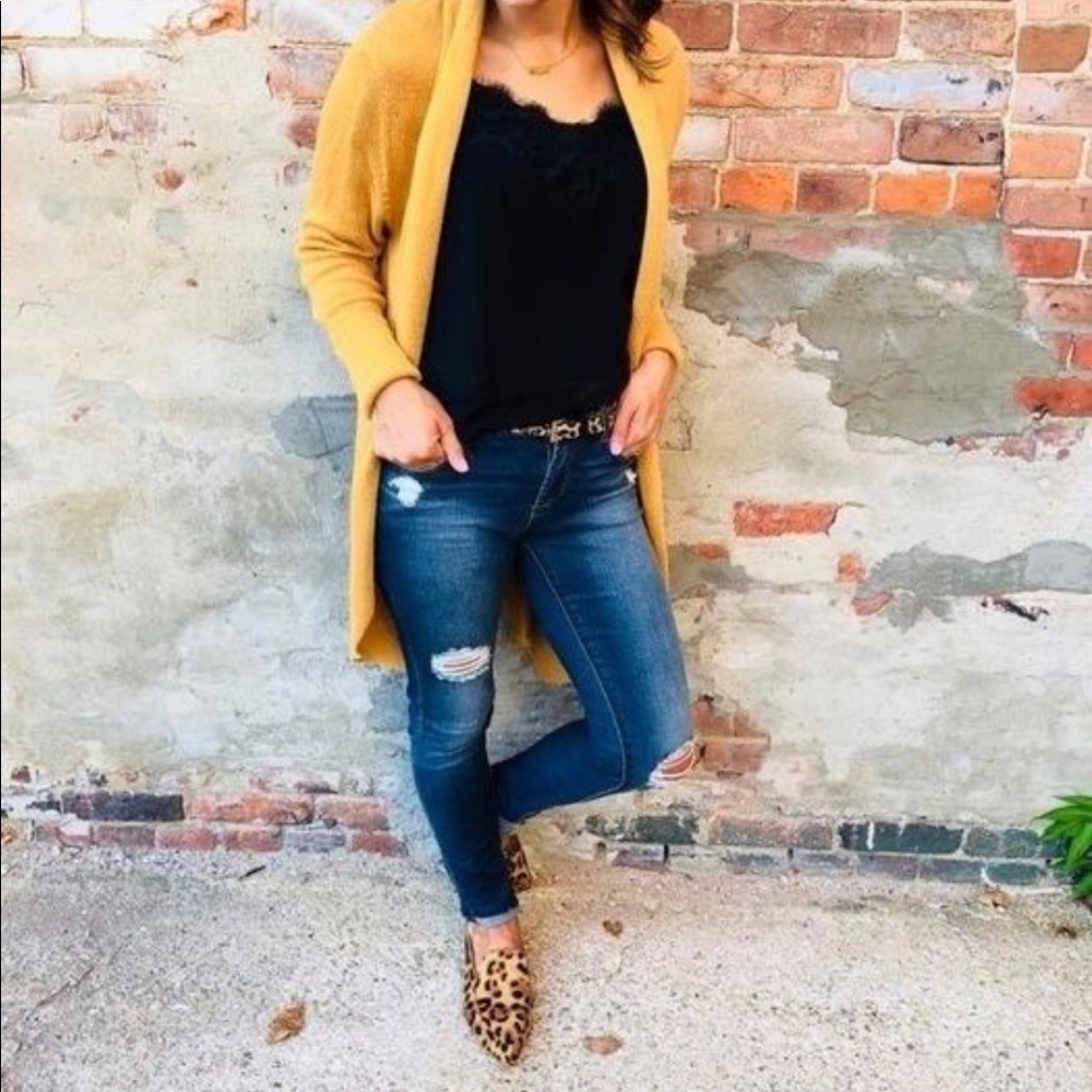Yellow cardigan M